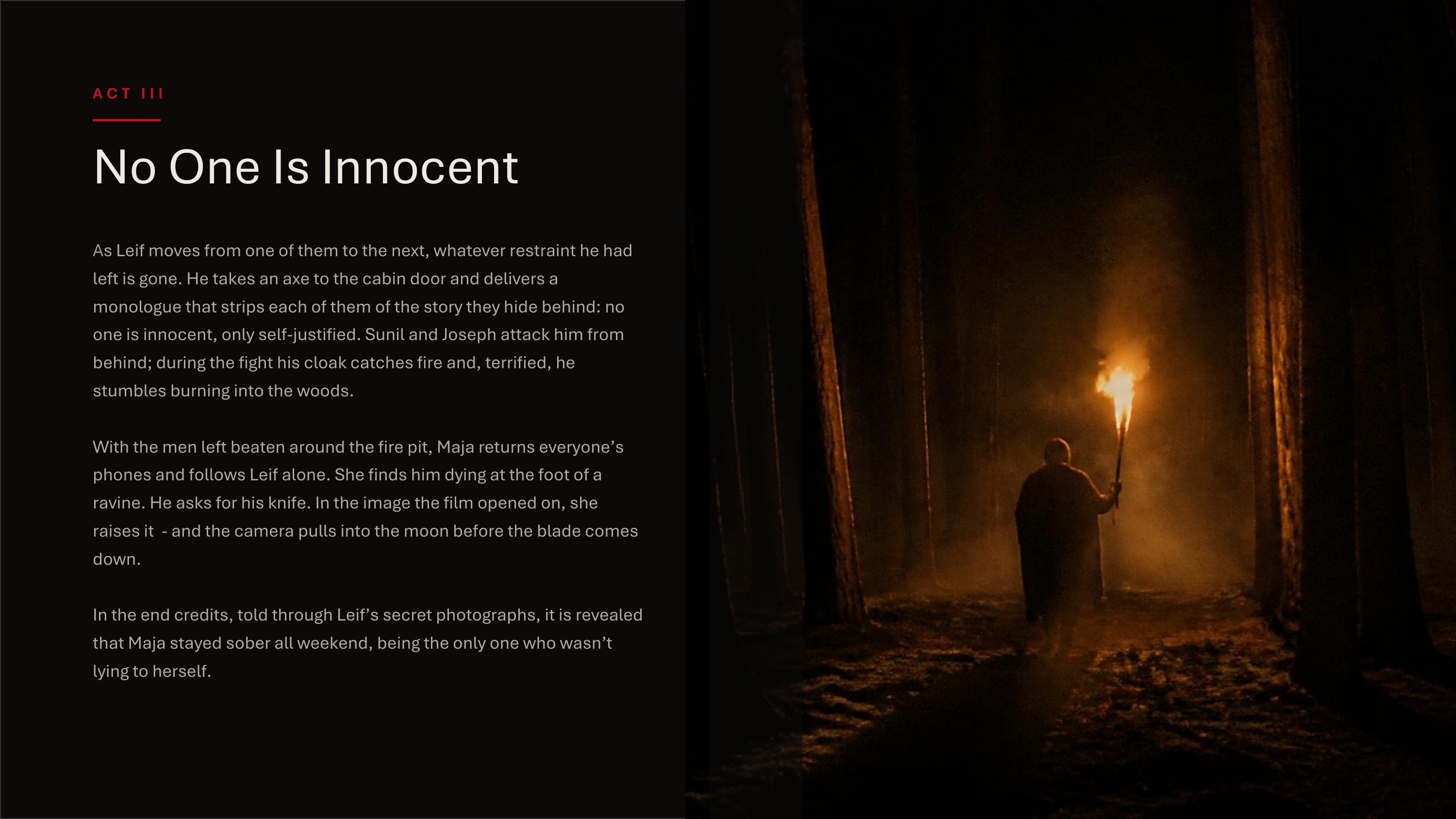 Act III – No One Is Innocent